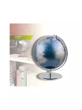 EMFORM |  Tischglobus - Planet 25cm metallic-blau/silber | 
